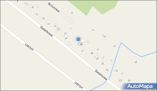 Udrzyn, Świerkowa, 16, mapa Udrzyn