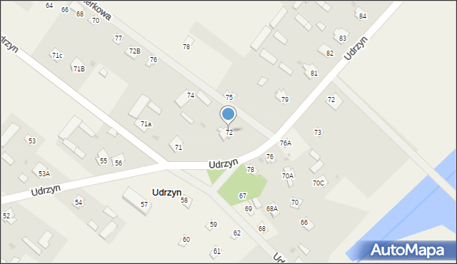 Udrzyn, Świerkowa, 72, mapa Udrzyn