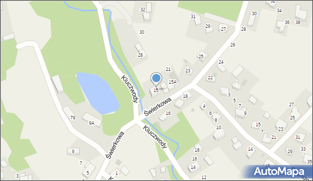 Ujazd, Świerkowa, 15, mapa Ujazd