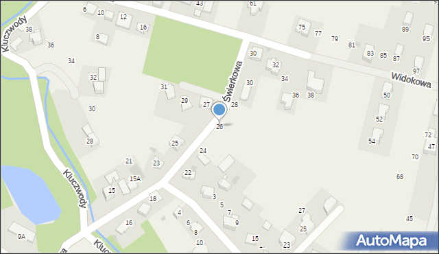 Ujazd, Świerkowa, 26, mapa Ujazd