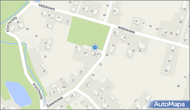 Ujazd, Świerkowa, 27, mapa Ujazd