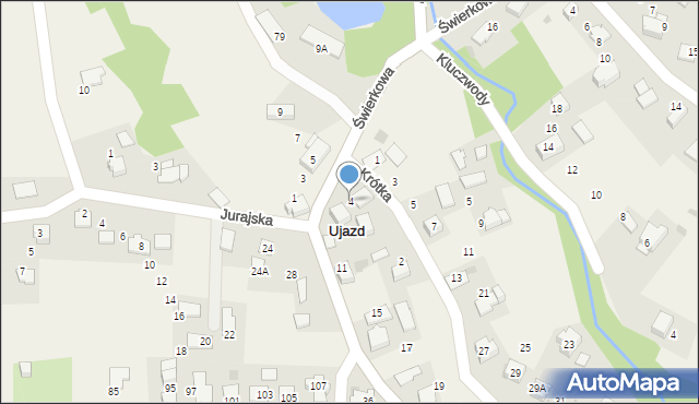 Ujazd, Świerkowa, 4, mapa Ujazd