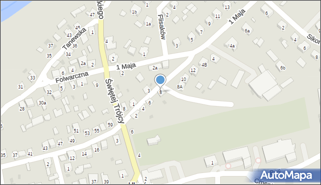 Ulanów, św. Zofii, 8, mapa Ulanów