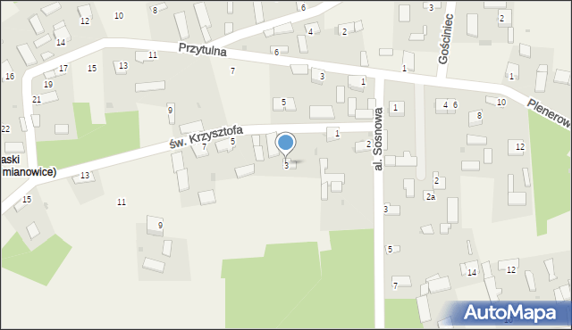 Umianowice, św. Krzysztofa, 3, mapa Umianowice