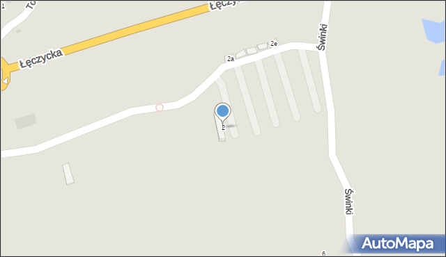 Uniejów, Świnki Jakuba, abp., 2, mapa Uniejów