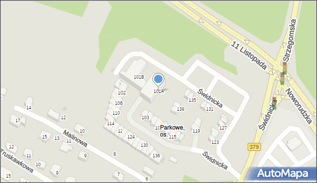 Wałbrzych, Świdnicka, 101A, mapa Wałbrzycha