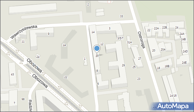 Warszawa, św. Stanisława, 10, mapa Warszawy