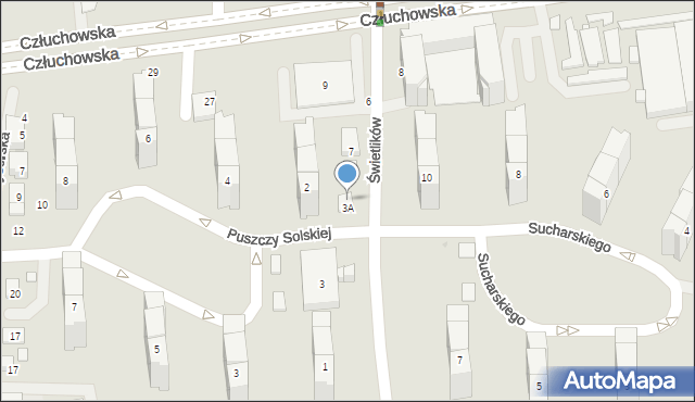 Warszawa, Świetlików, 3B, mapa Warszawy