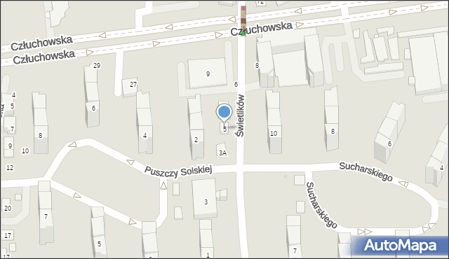 Warszawa, Świetlików, 5, mapa Warszawy