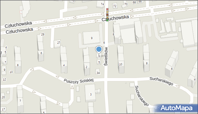 Warszawa, Świetlików, 7, mapa Warszawy