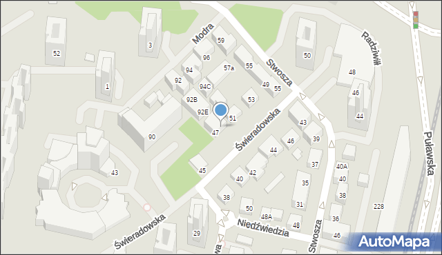 Warszawa, Świeradowska, 49, mapa Warszawy