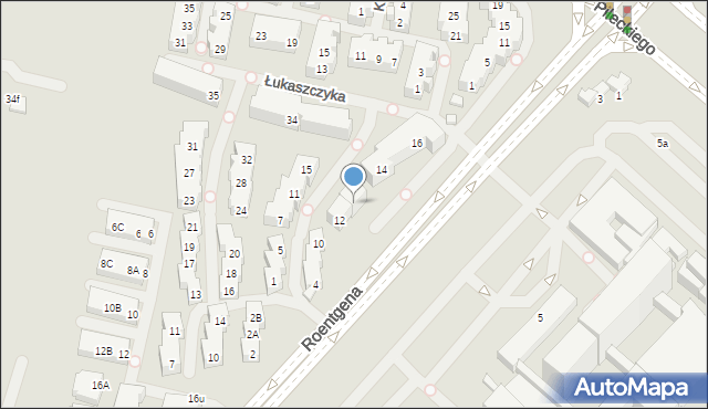 Warszawa, św. Maksymiliana Marii Kolbego, 12A, mapa Warszawy