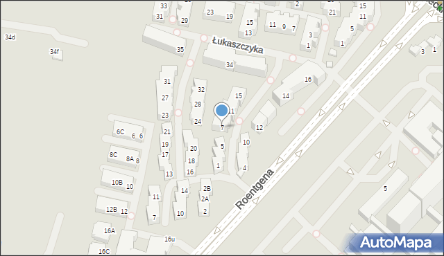 Warszawa, św. Maksymiliana Marii Kolbego, 7, mapa Warszawy