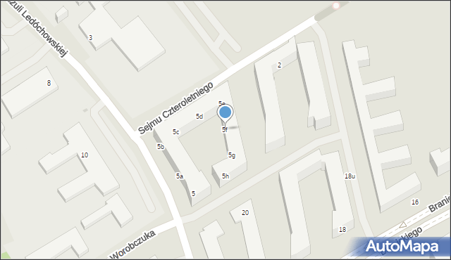 Warszawa, św. Urszuli Ledóchowskiej, 5f, mapa Warszawy