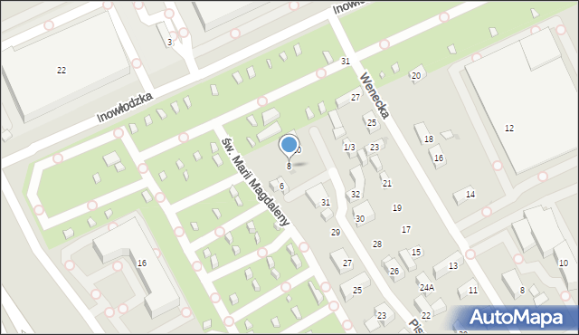 Warszawa, św. Marii Magdaleny, 8, mapa Warszawy