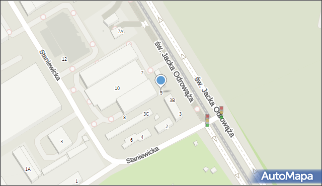 Warszawa, św. Jacka Odrowąża, 5, mapa Warszawy