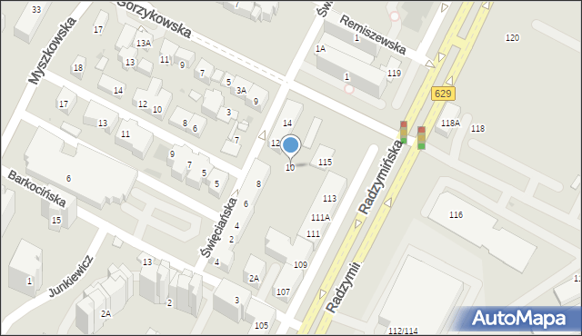 Warszawa, Święciańska, 10, mapa Warszawy