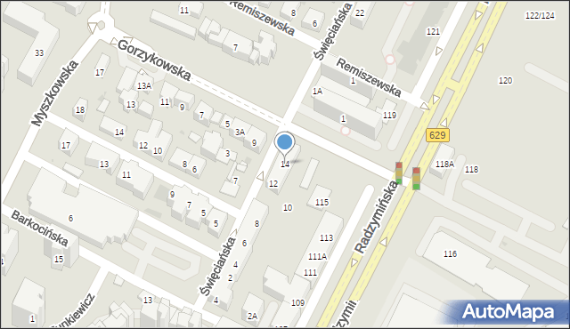 Warszawa, Święciańska, 14, mapa Warszawy