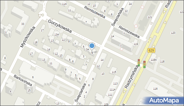 Warszawa, Święciańska, 9, mapa Warszawy