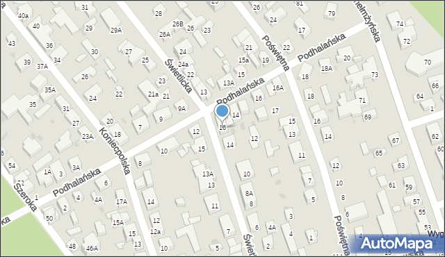 Warszawa, Świetlicka, 16, mapa Warszawy