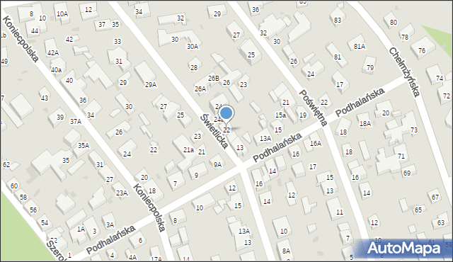 Warszawa, Świetlicka, 22, mapa Warszawy