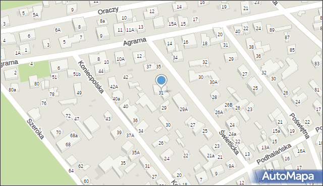 Warszawa, Świetlicka, 31, mapa Warszawy