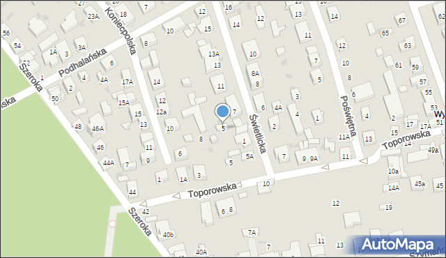 Warszawa, Świetlicka, 5, mapa Warszawy