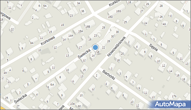 Warszawa, Świecka, 16, mapa Warszawy