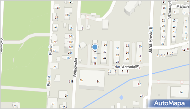 Warszawa, św. Antoniego, 52, mapa Warszawy