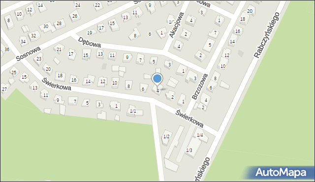 Wasilków, Świerkowa, 4, mapa Wasilków