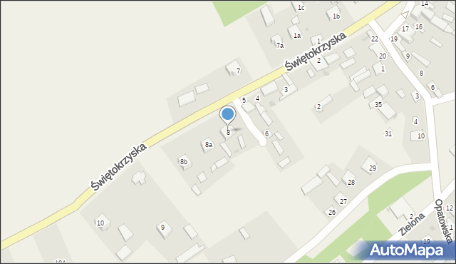 Waśniów, Świętokrzyska, 8, mapa Waśniów