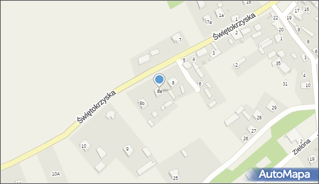 Waśniów, Świętokrzyska, 8a, mapa Waśniów