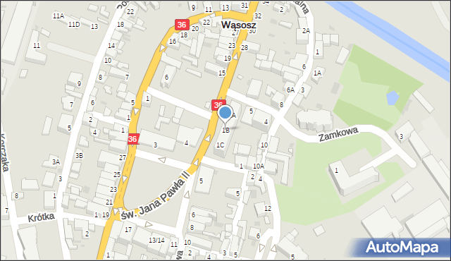 Wąsosz, św. Jana Pawła II, 1B, mapa Wąsosz