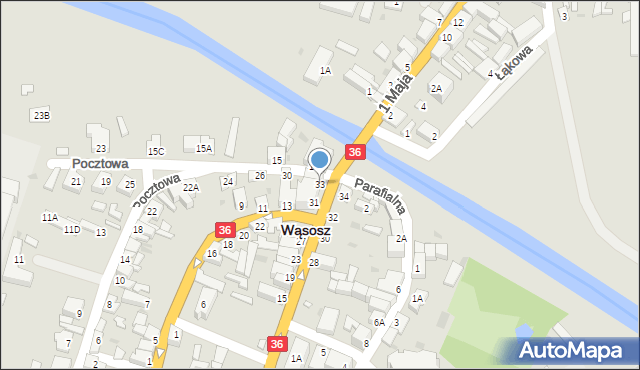 Wąsosz, św. Jana Pawła II, 33, mapa Wąsosz