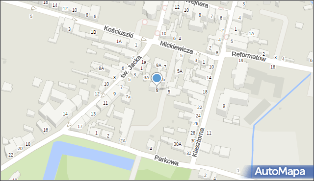Wejherowo, św. Anny, 8, mapa Wejherowo