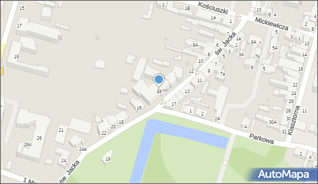 Wejherowo, św. Jacka, 14, mapa Wejherowo