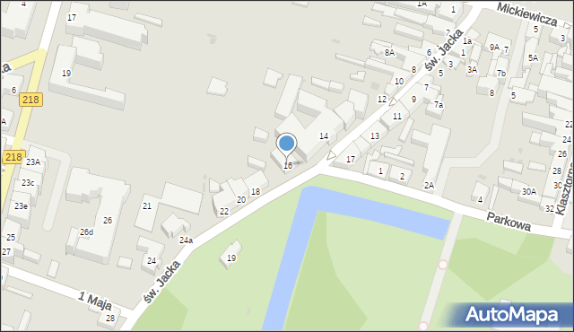 Wejherowo, św. Jacka, 16, mapa Wejherowo