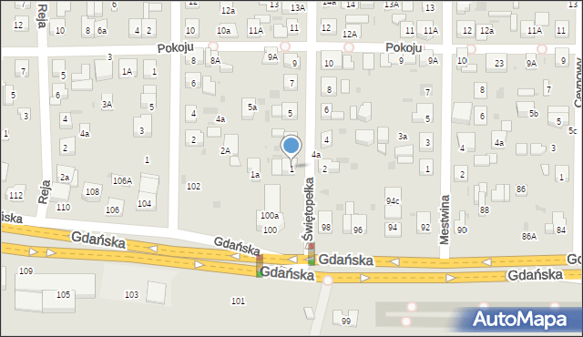 Wejherowo, Świętopełka, 1, mapa Wejherowo