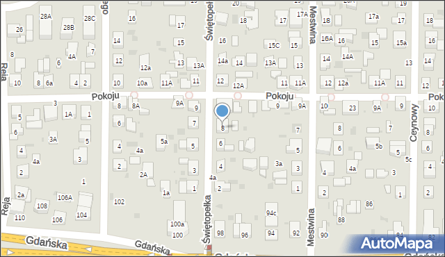 Wejherowo, Świętopełka, 8, mapa Wejherowo