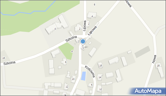 Werblinia, św. Rocha, 1, mapa Werblinia