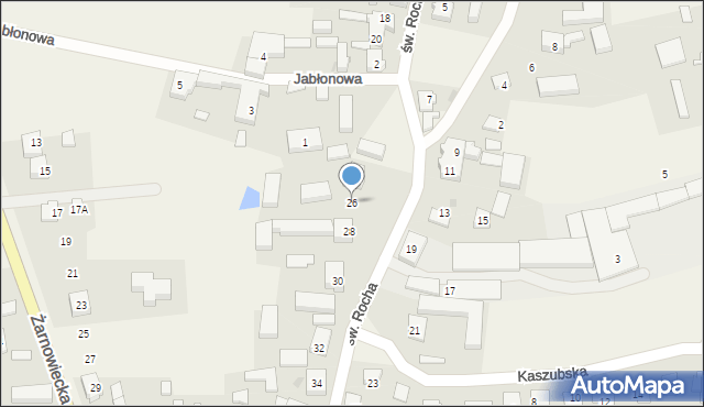 Werblinia, św. Rocha, 26, mapa Werblinia