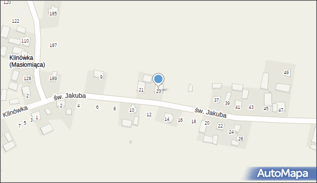 Więcławice Dworskie, św. Jakuba, 23, mapa Więcławice Dworskie