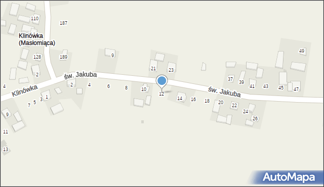 Więcławice Stare, św. Jakuba, 12, mapa Więcławice Stare