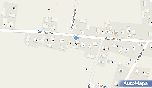 Więcławice Stare, św. Jakuba, 54, mapa Więcławice Stare