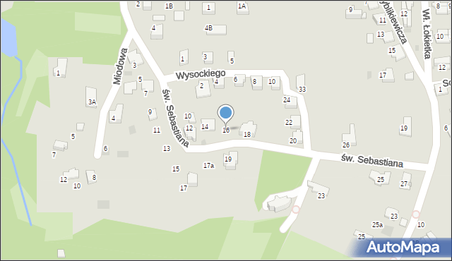 Wieliczka, św. Sebastiana, 16, mapa Wieliczka