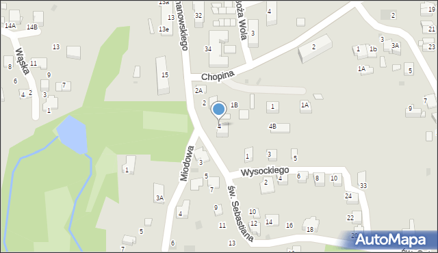 Wieliczka, św. Sebastiana, 4, mapa Wieliczka