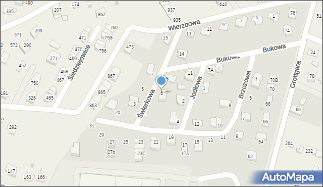 Wieliczka, Świerkowa, 6, mapa Wieliczka