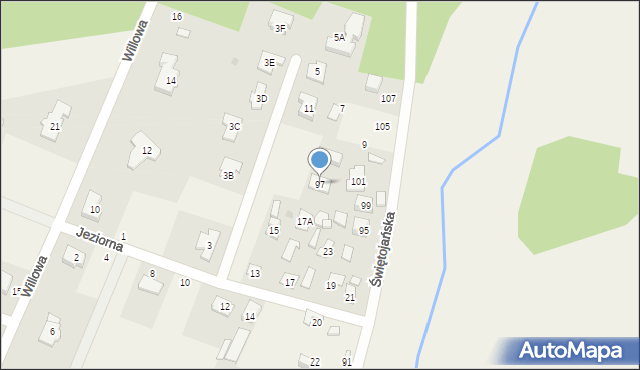 Wieliszew, Świętojańska, 97, mapa Wieliszew