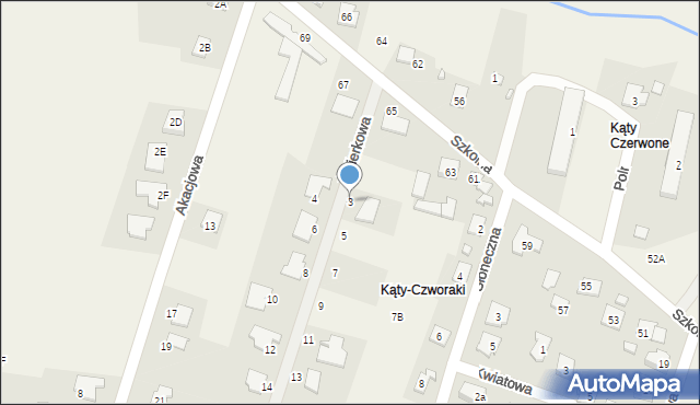 Wieniec, Świerkowa, 3, mapa Wieniec