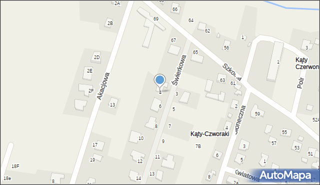 Wieniec, Świerkowa, 4, mapa Wieniec